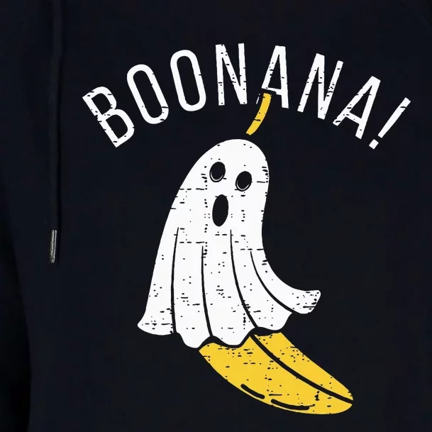 Boonana Cute Ghost Banana Halloween Costume Womens Funnel Neck Pullover Hood