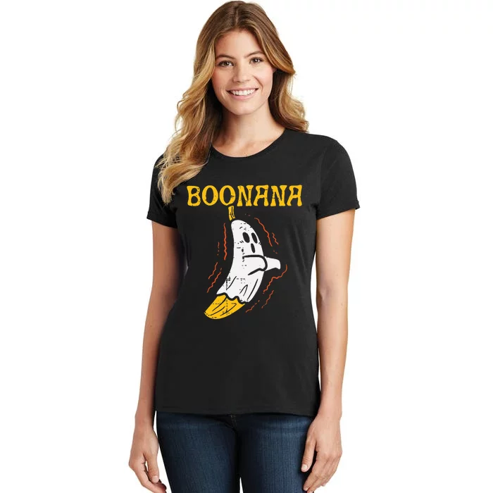 Boonana Cute Ghost Banana Halloween Women's T-Shirt