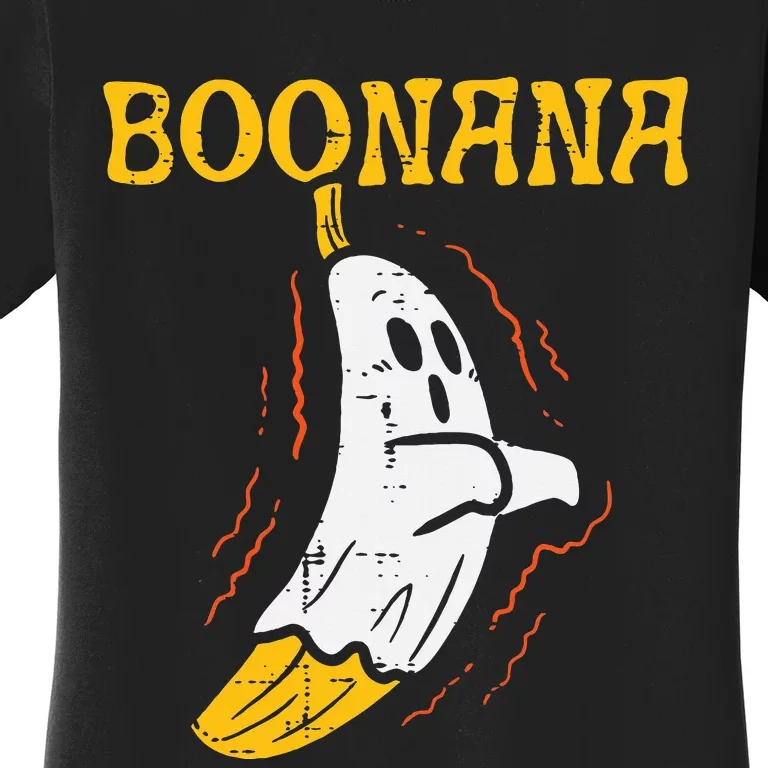 Boonana Cute Ghost Banana Halloween Women's T-Shirt