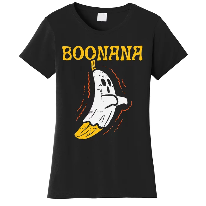 Boonana Cute Ghost Banana Halloween Women's T-Shirt