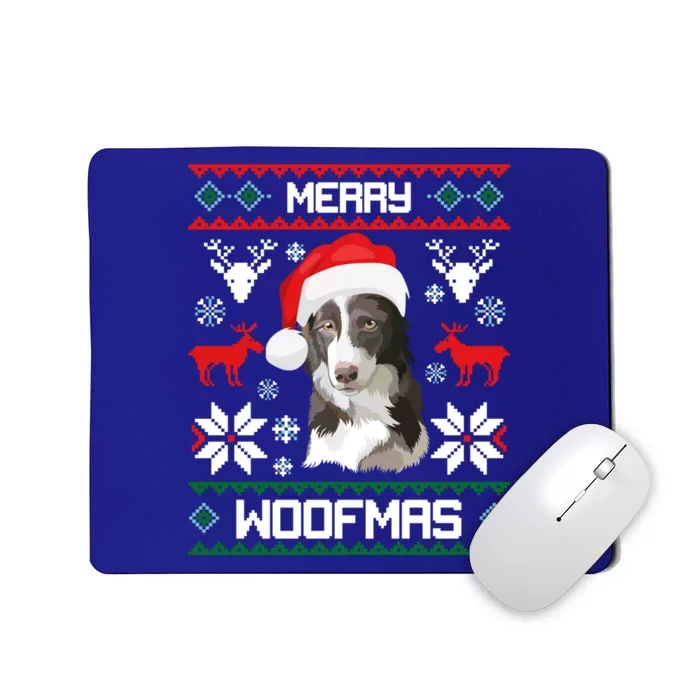 Border Collie Gift For Merry Christmas Woofmas Clothes Gift Mousepad