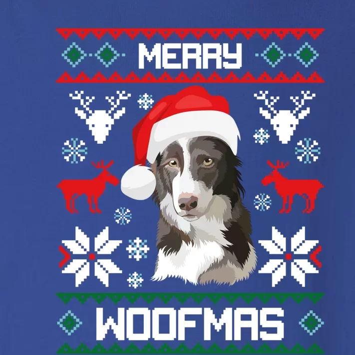 Border Collie Gift For Merry Christmas Woofmas Clothes Gift Toddler Long Sleeve Shirt