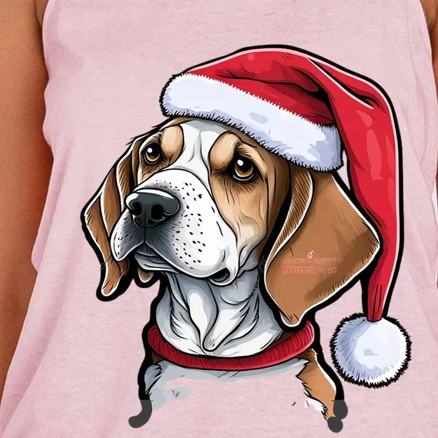 Beagle Christmas Gift Women's Knotted Racerback Tank