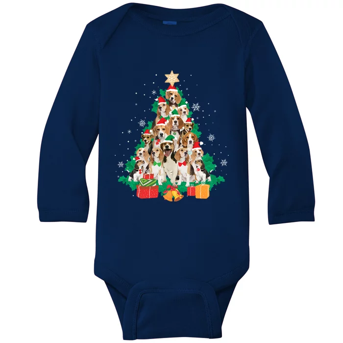 Beagle Christmas Gift Baby Long Sleeve Bodysuit