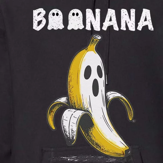 Boonana Cute Ghost Banana Halloween Premium Hoodie