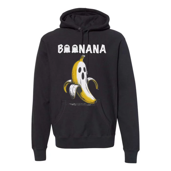 Boonana Cute Ghost Banana Halloween Premium Hoodie