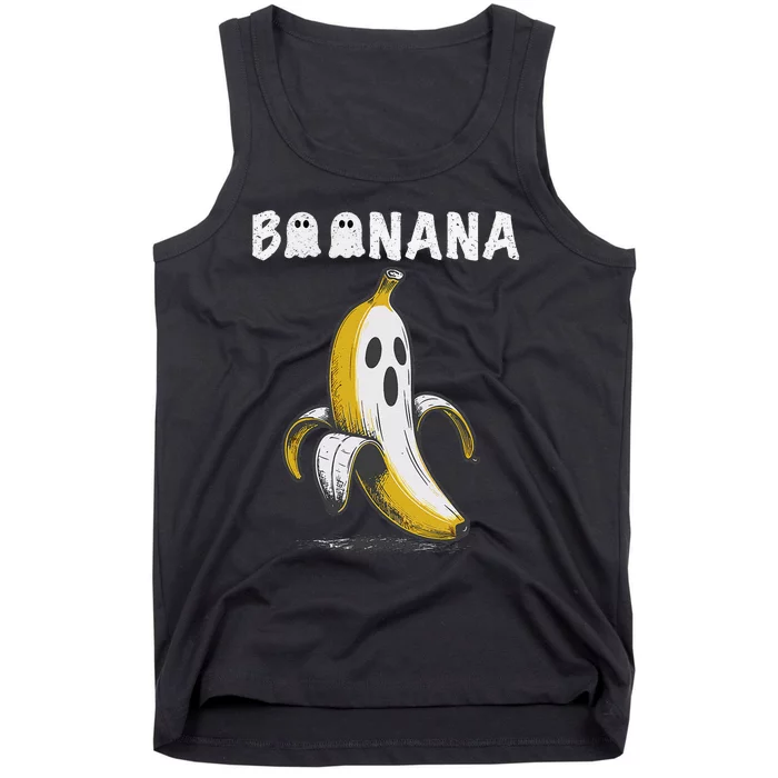 Boonana Cute Ghost Banana Halloween Tank Top