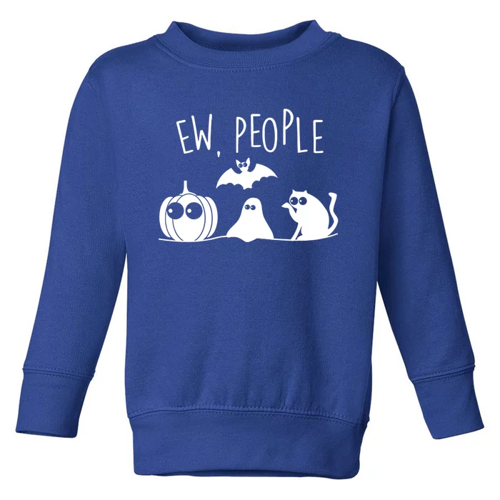 Black Cafunny Gift Funny Ew People Meowy Cat Lovers Meaningful Gift Toddler Sweatshirt