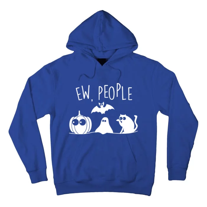 Black Cafunny Gift Funny Ew People Meowy Cat Lovers Meaningful Gift Tall Hoodie