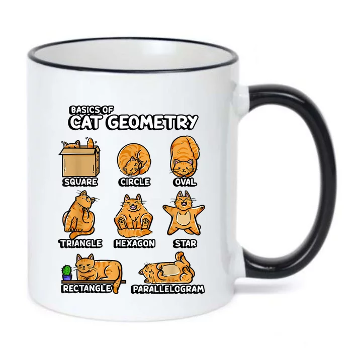 Basic Cat Geometry Cute Cat Cat Lover Cat Owner Math School Black Color Changing Mug