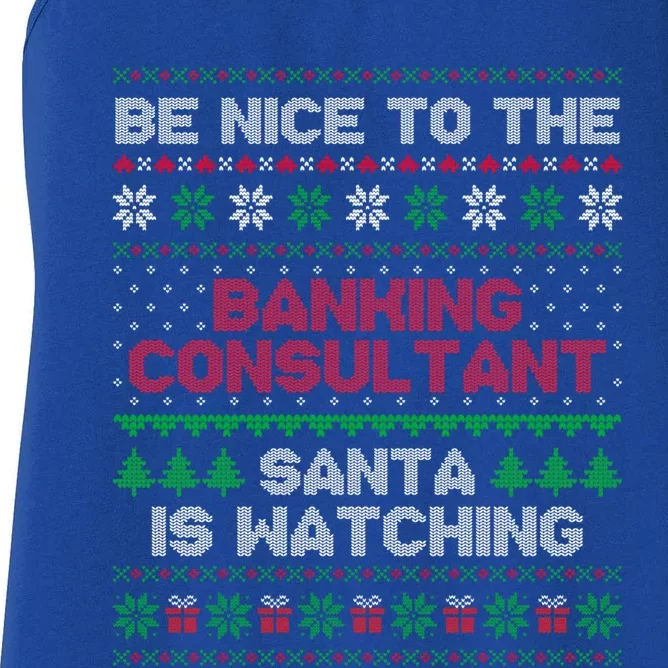 Banking Consultant Gift For Banking Consultant Ugly Sweater Gift Women's Racerback Tank