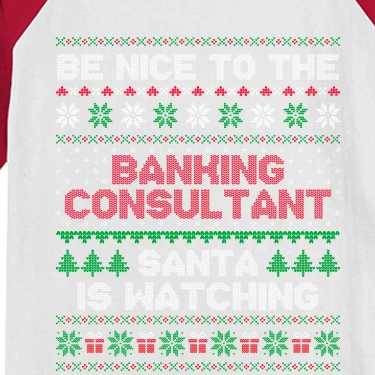 Banking Consultant Gift For Banking Consultant Ugly Sweater Gift Kids Colorblock Raglan Jersey