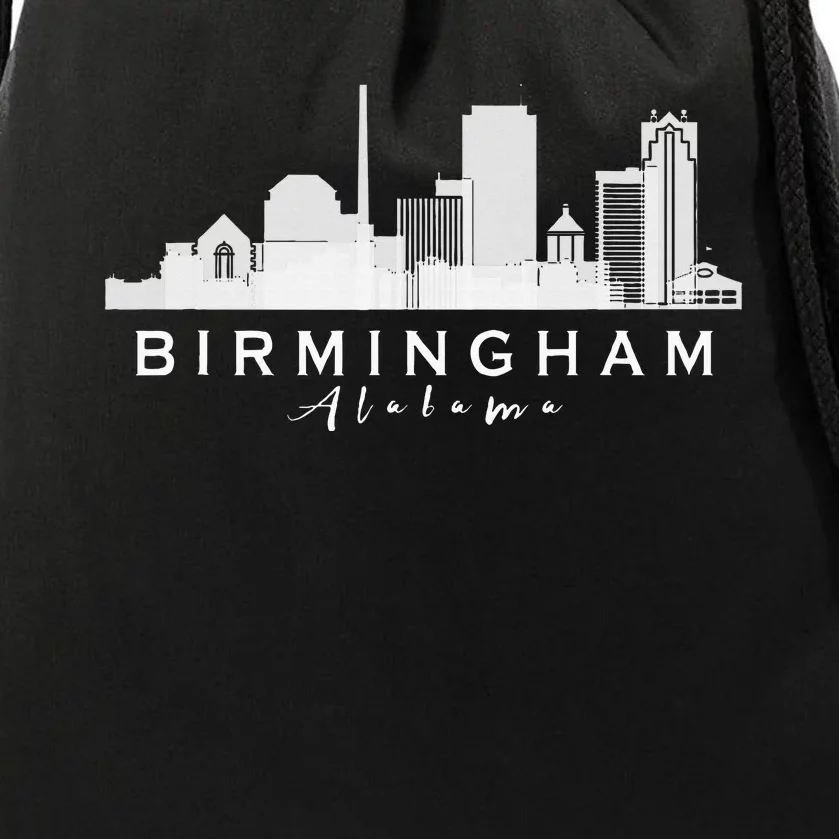 Birmingham City Graphic Silhouette Alabama Drawstring Bag