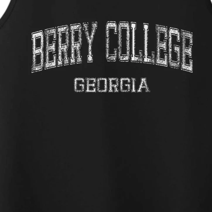 Berry College Georgia Retro Sports Design Performance Tank