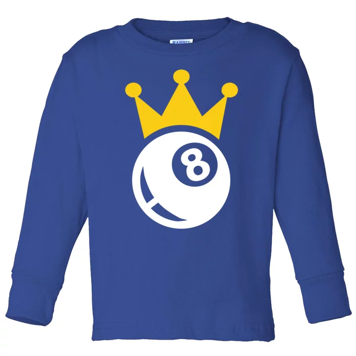 Billiards Crown Gift Toddler Long Sleeve Shirt