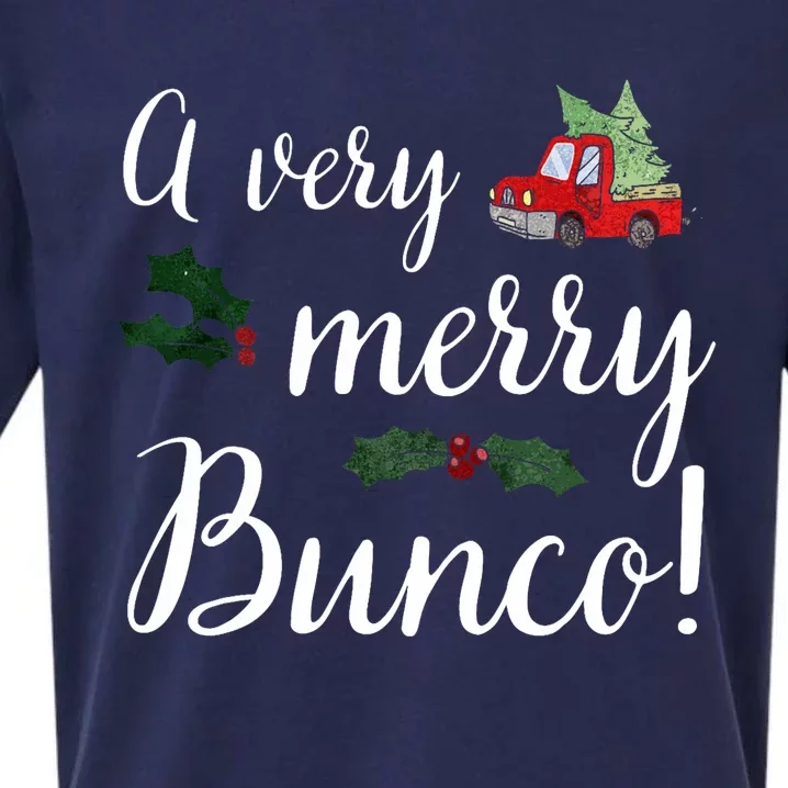 Bunco Christmas Gift Very Merry Bunco Sueded Cloud Jersey T-Shirt