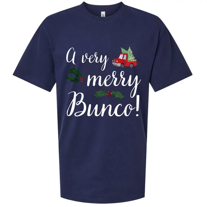 Bunco Christmas Gift Very Merry Bunco Sueded Cloud Jersey T-Shirt