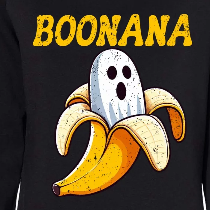 Boonana Cute Ghost Banana Halloween Costume Womens California Wash Sweatshirt