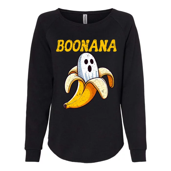 Boonana Cute Ghost Banana Halloween Costume Womens California Wash Sweatshirt