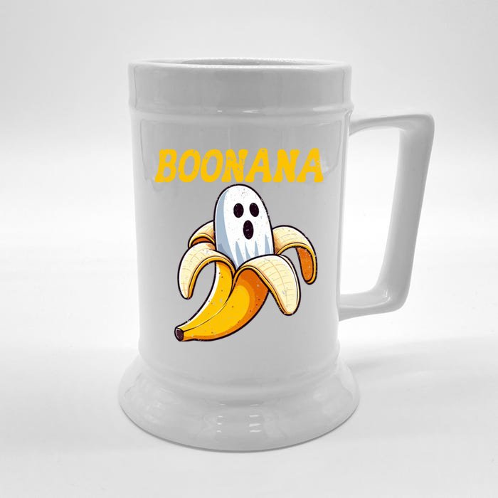 Boonana Cute Ghost Banana Halloween Costume Front & Back Beer Stein