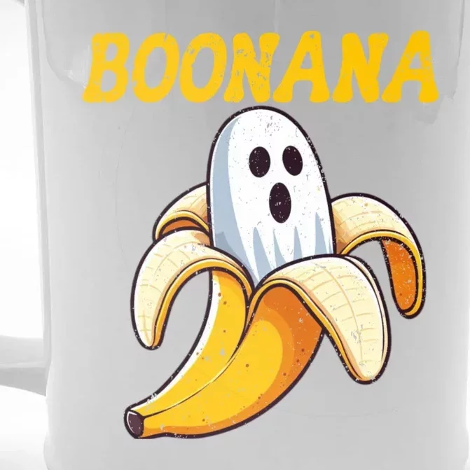 Boonana Cute Ghost Banana Halloween Costume Front & Back Beer Stein