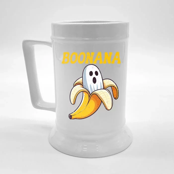 Boonana Cute Ghost Banana Halloween Costume Front & Back Beer Stein