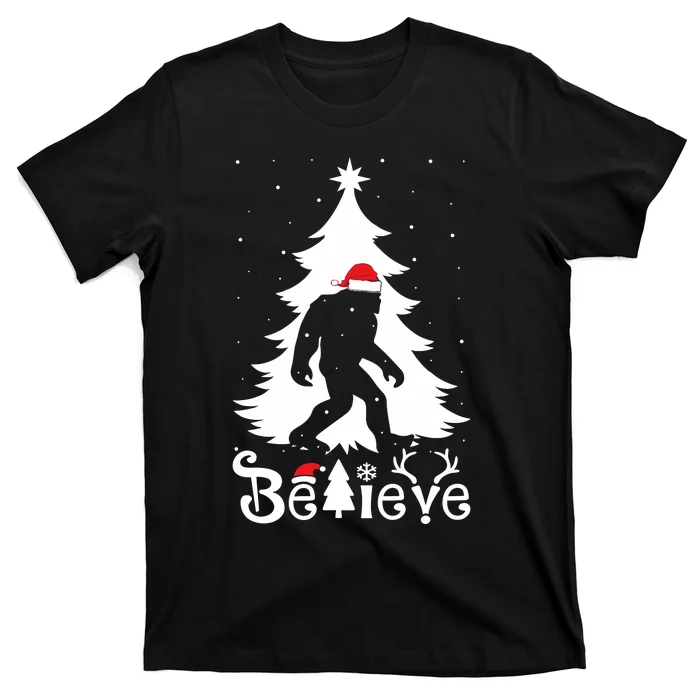 Bigfoot Christmas Gifts Funny Christmas T-Shirt