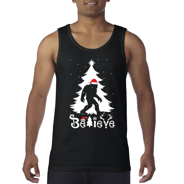 Bigfoot Christmas Gifts Funny Christmas Tank Top