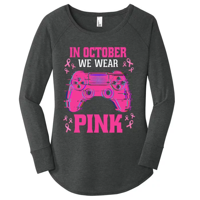 Breast Cancer Gaming Kids Women's Perfect Tri Tunic Long Sleeve Shirt