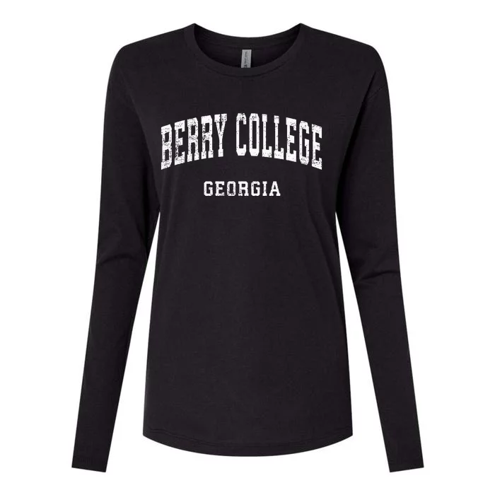 Berry College Georgia Ga Vintage Womens Cotton Relaxed Long Sleeve T-Shirt