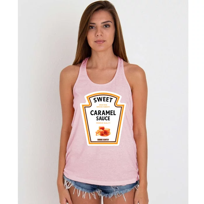 Caramel Sauce Halloween Costume Family Women's Knotted Racerback Tank