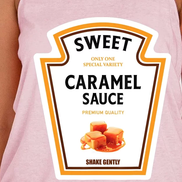 Caramel Sauce Halloween Costume Family Women's Knotted Racerback Tank