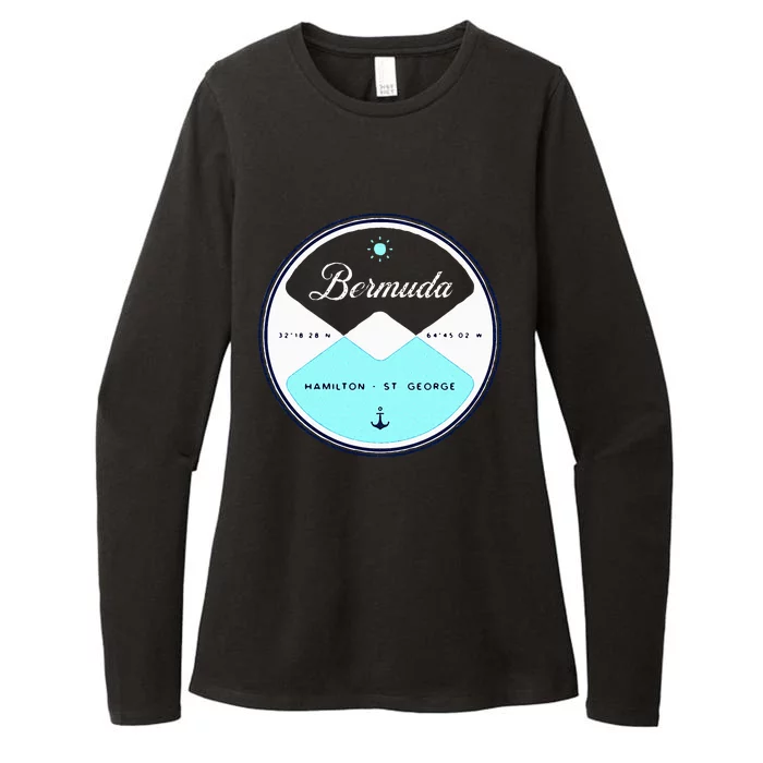 Bermuda Circle Graphic Womens CVC Long Sleeve Shirt