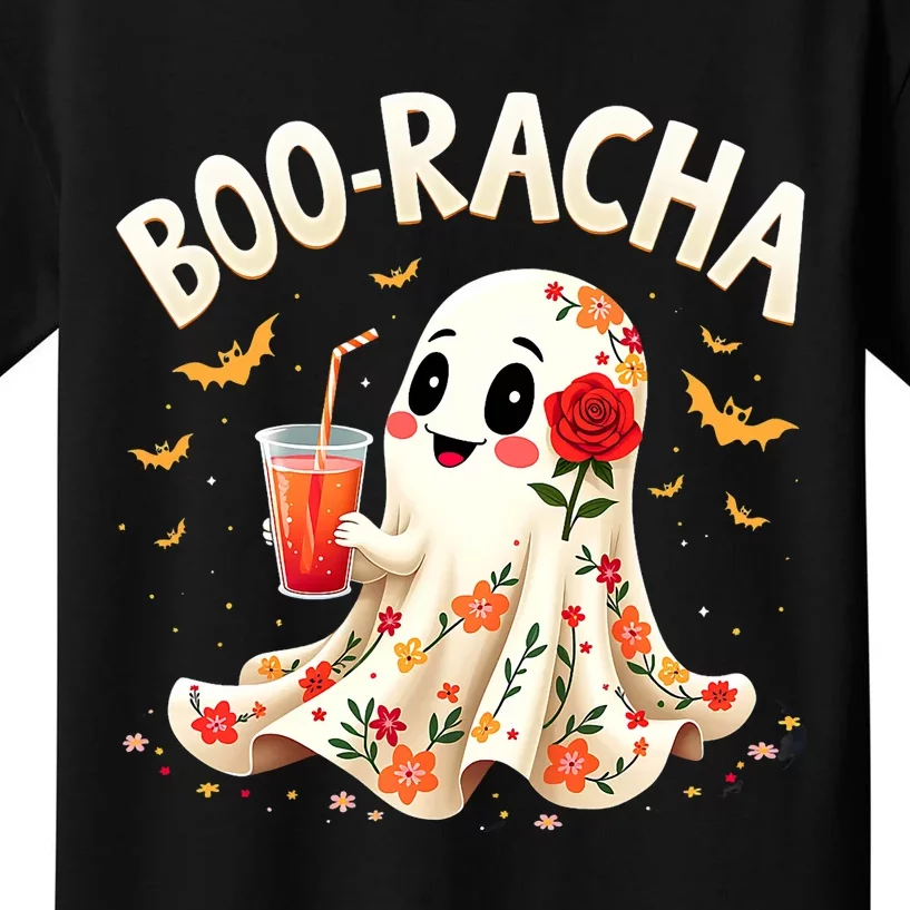 Booracha Cute Ghost Drink Fiesta Halloween Funny Kids T-Shirt