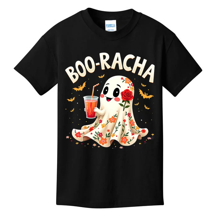 Booracha Cute Ghost Drink Fiesta Halloween Funny Kids T-Shirt