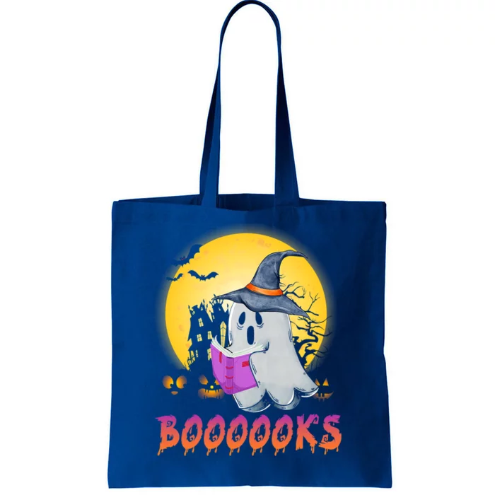 Boooks Cute Ghost Book Reading Halloween Costume Gift Tote Bag