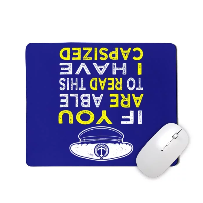 Boat Captains Hat Boating Cool Gift Boat Captain Gift Mousepad