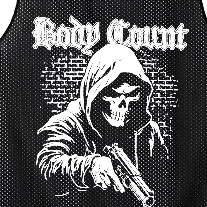 Body Count Hooded Skull Mesh Reversible Basketball Jersey Tank