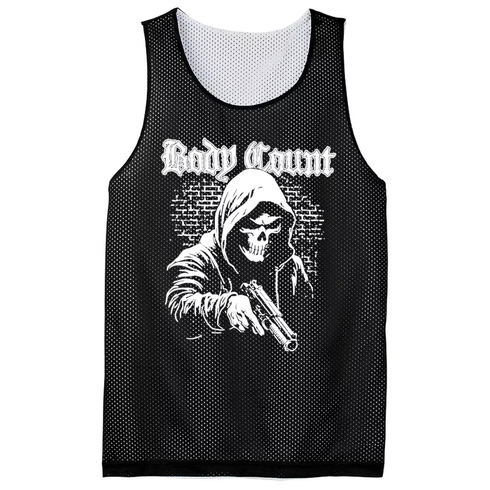 Body Count Hooded Skull Mesh Reversible Basketball Jersey Tank