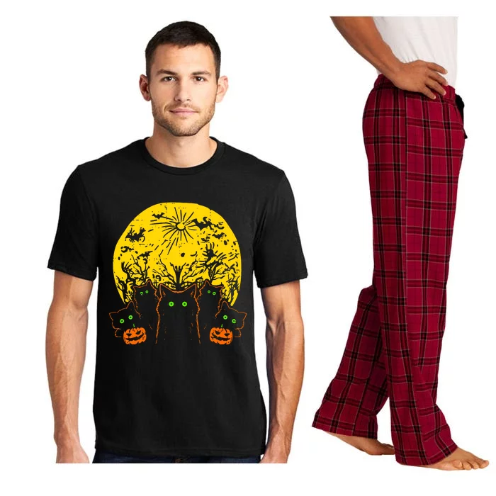 Black Cats Halloween Pajama Set