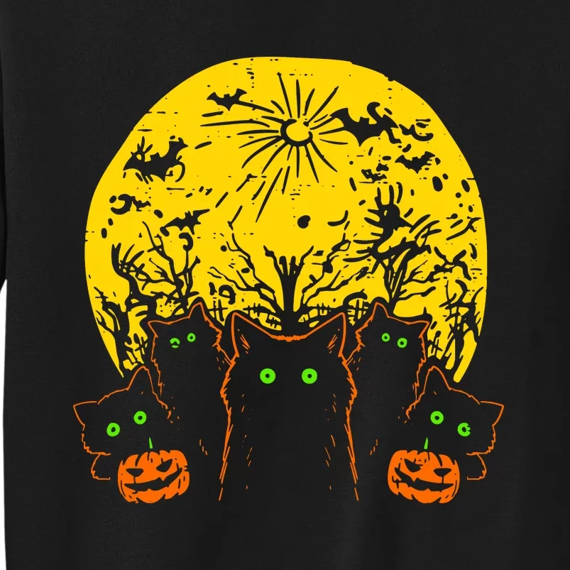 Black Cats Halloween Tall Sweatshirt