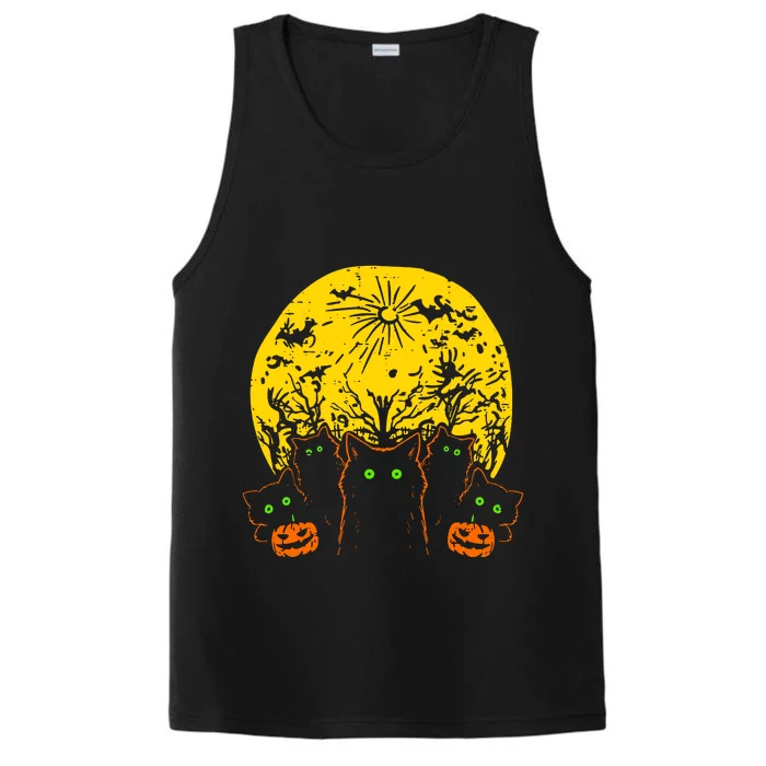 Black Cats Halloween Performance Tank