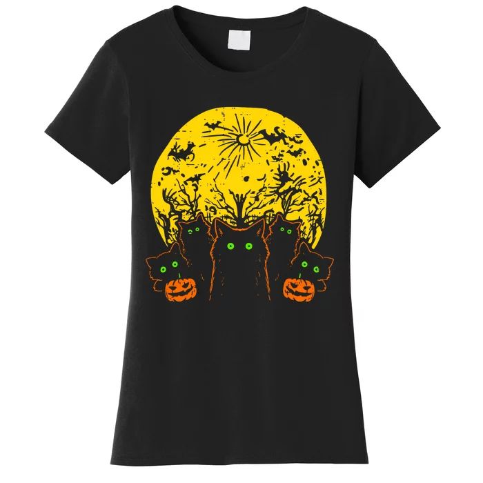 Black Cats Halloween Women's T-Shirt