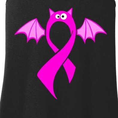 Breast Cancer Halloween Bat Pink Ribbon Ladies Essential Tank