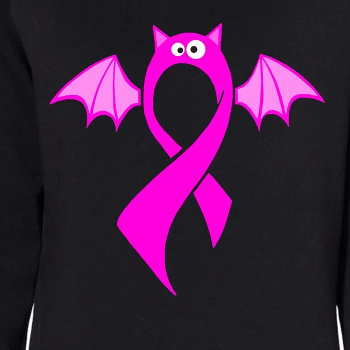 Breast Cancer Halloween Bat Pink Ribbon Womens California Wash Sweatshirt