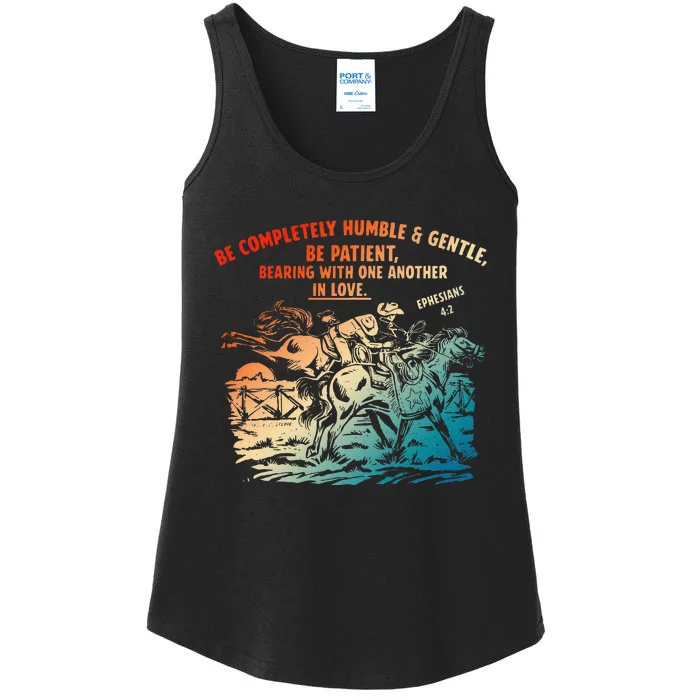 Be Completely Humble & Gentle Be Patient Bearing Ladies Essential Tank