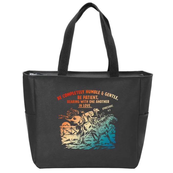 Be Completely Humble & Gentle Be Patient Bearing Zip Tote Bag