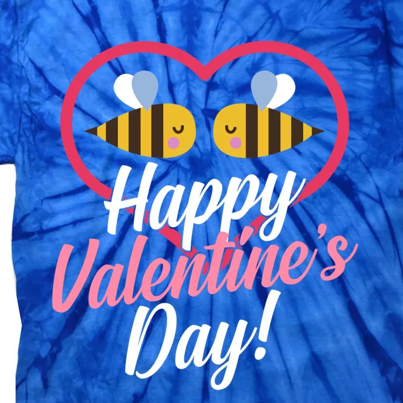 Bees Couple Heart Happy Valentine's Day Gift Tie-Dye T-Shirt