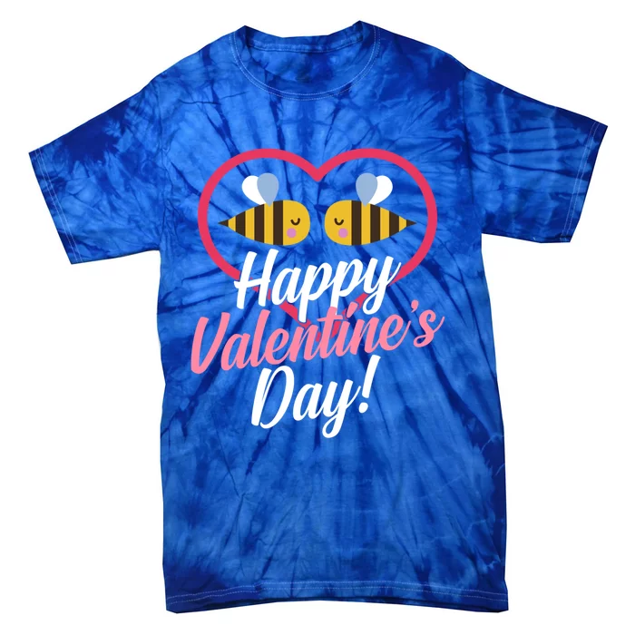 Bees Couple Heart Happy Valentine's Day Gift Tie-Dye T-Shirt