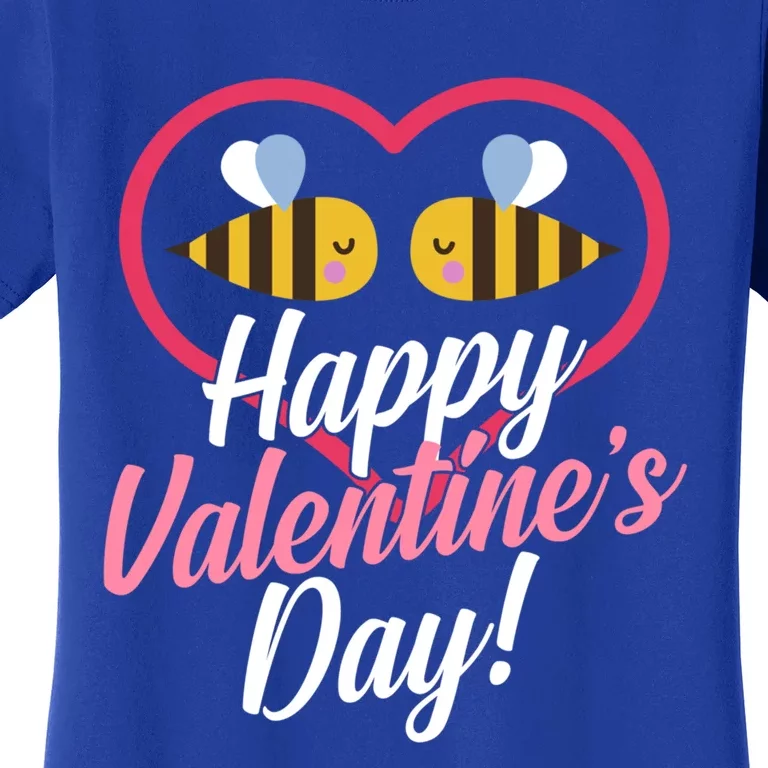 Bees Couple Heart Happy Valentine's Day Gift Women's T-Shirt